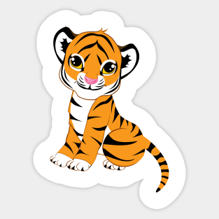 Little Tiger Cub Sticker